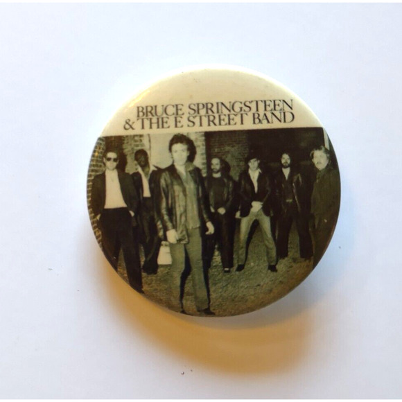 Bruce Springsteen And The E Street Band Badge Licensed Original 1986 Pin Button - Picture 2 of 3